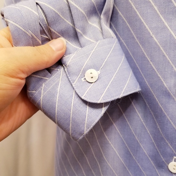 FOXCROFT Button Down Pinstriped Wrinkle Free - Picture 5 of 8